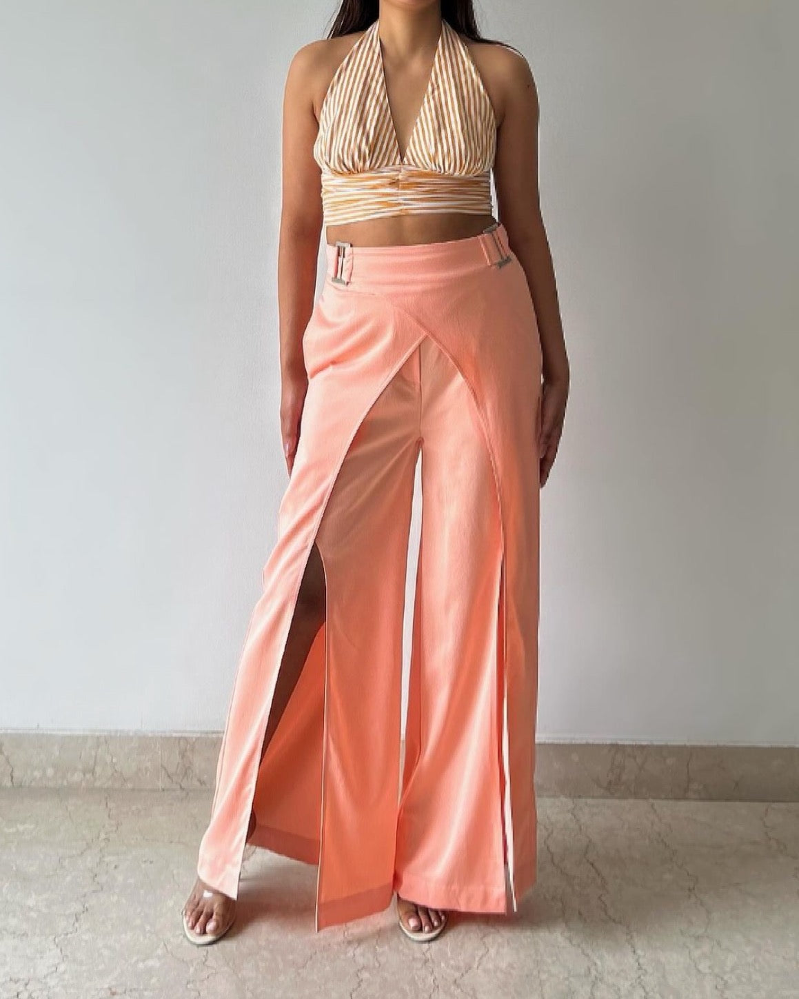 Trousers with slits