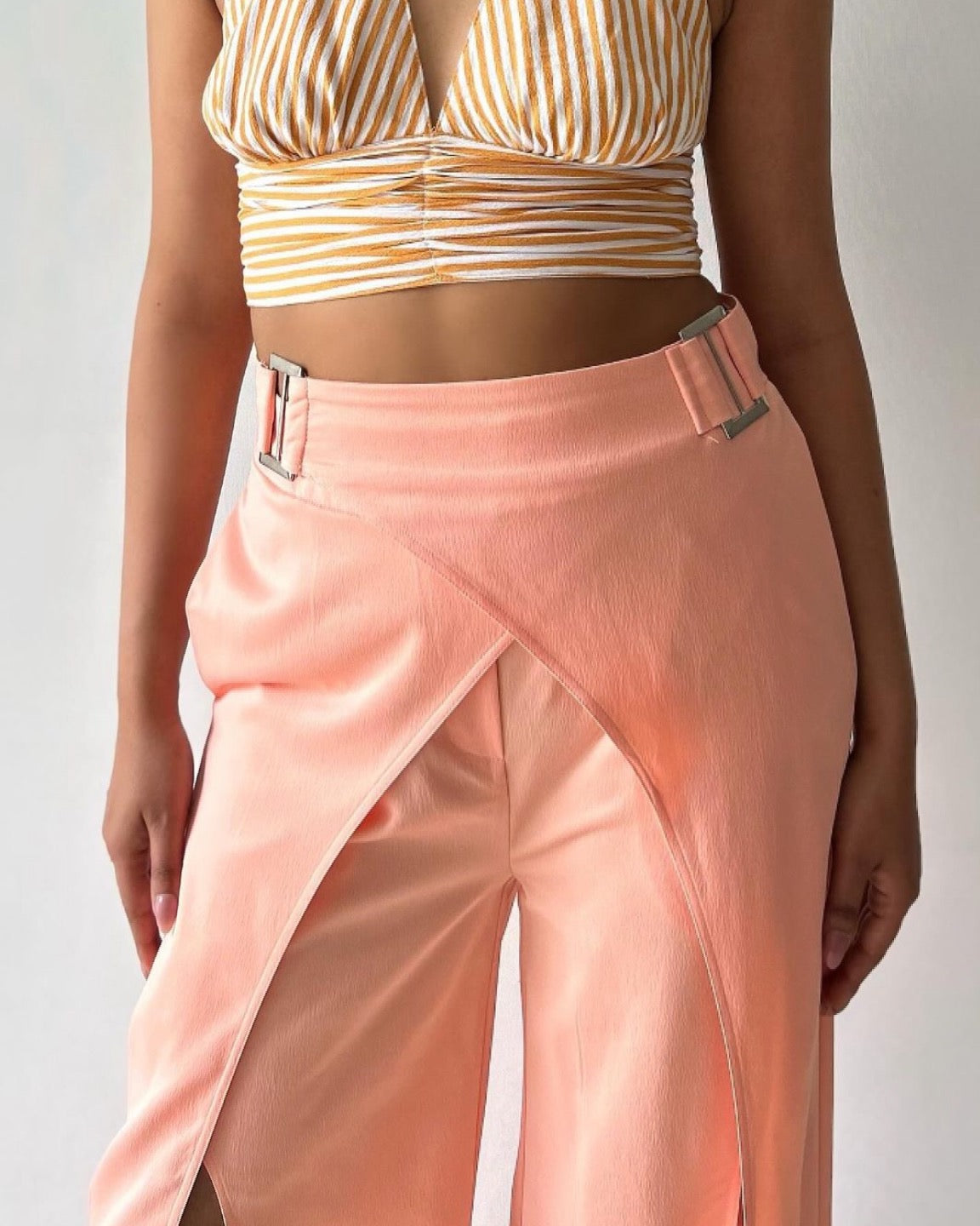 Trousers with slits