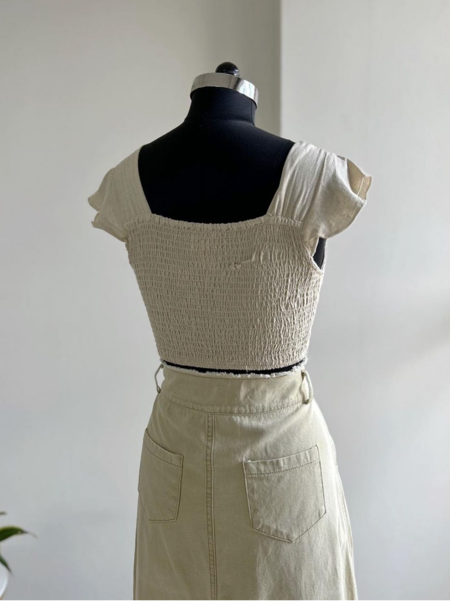 Beautiful Beige Linen Top