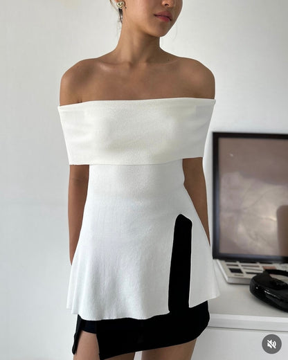 The Sabrina Top in Cream