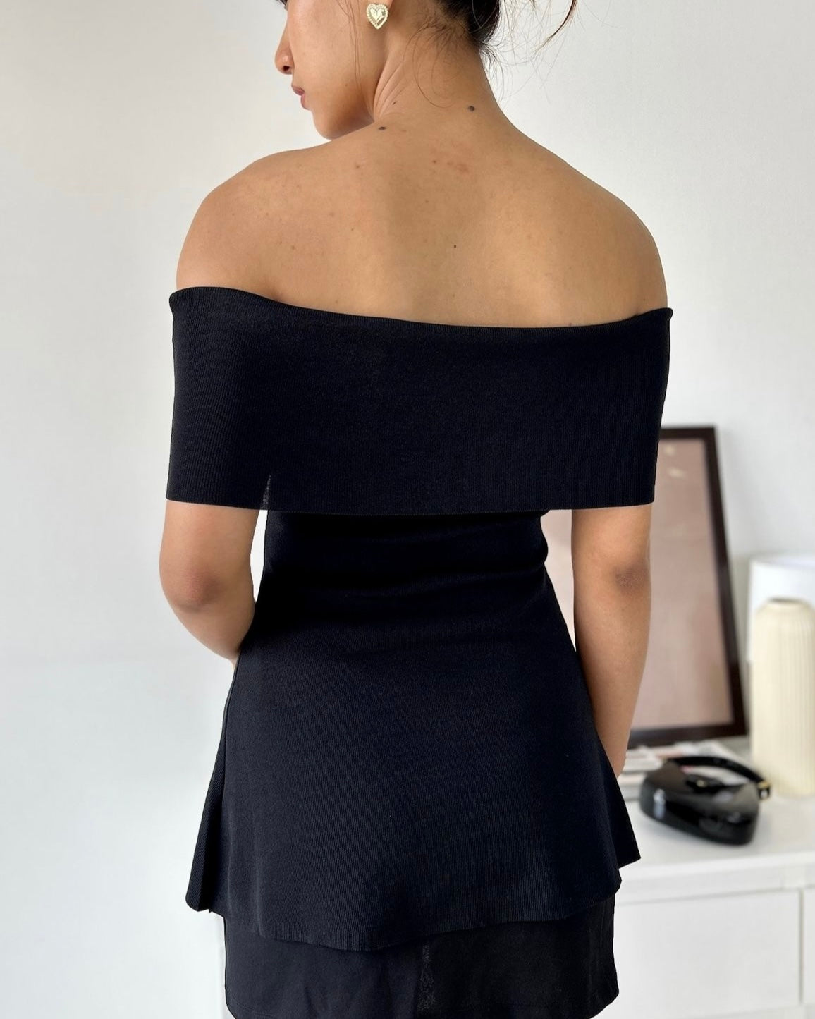 The Sabrina Top in Black