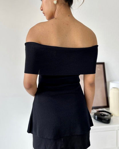 The Sabrina Top in Black