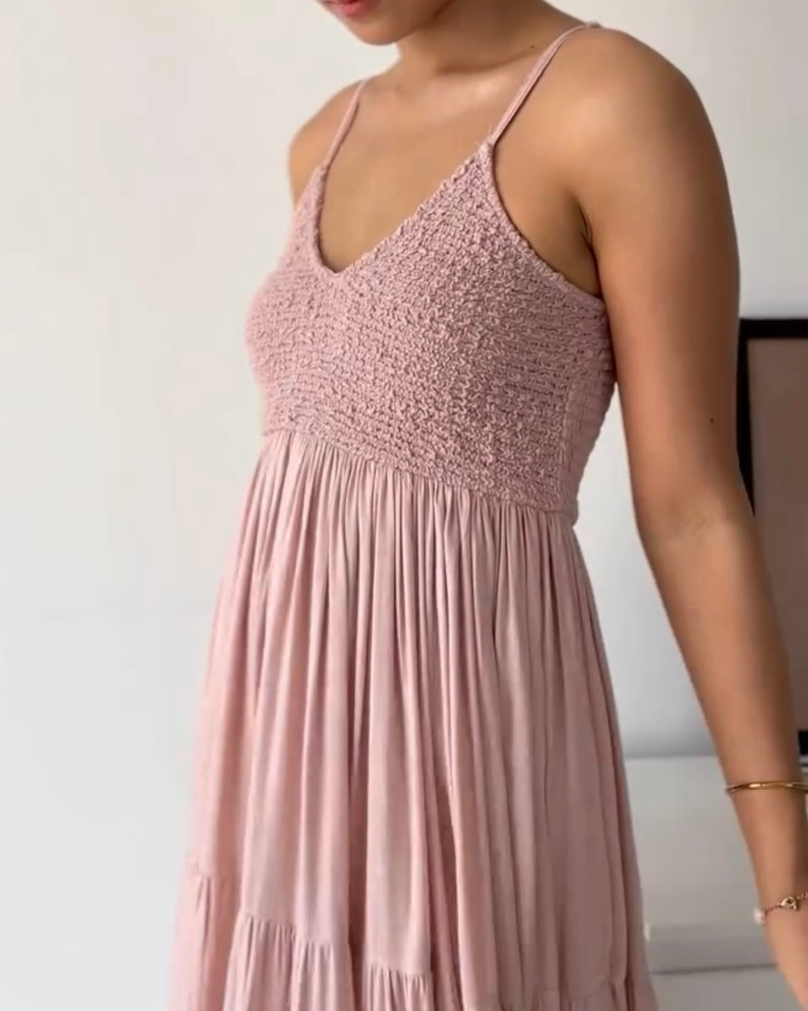 Blush Pink Dress in Cotton