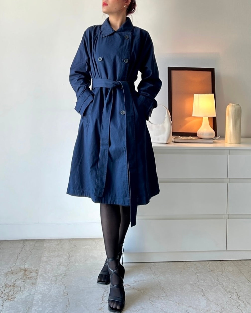Blue Haze Luxe Trench