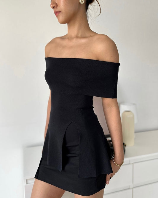 The Sabrina Top in Black