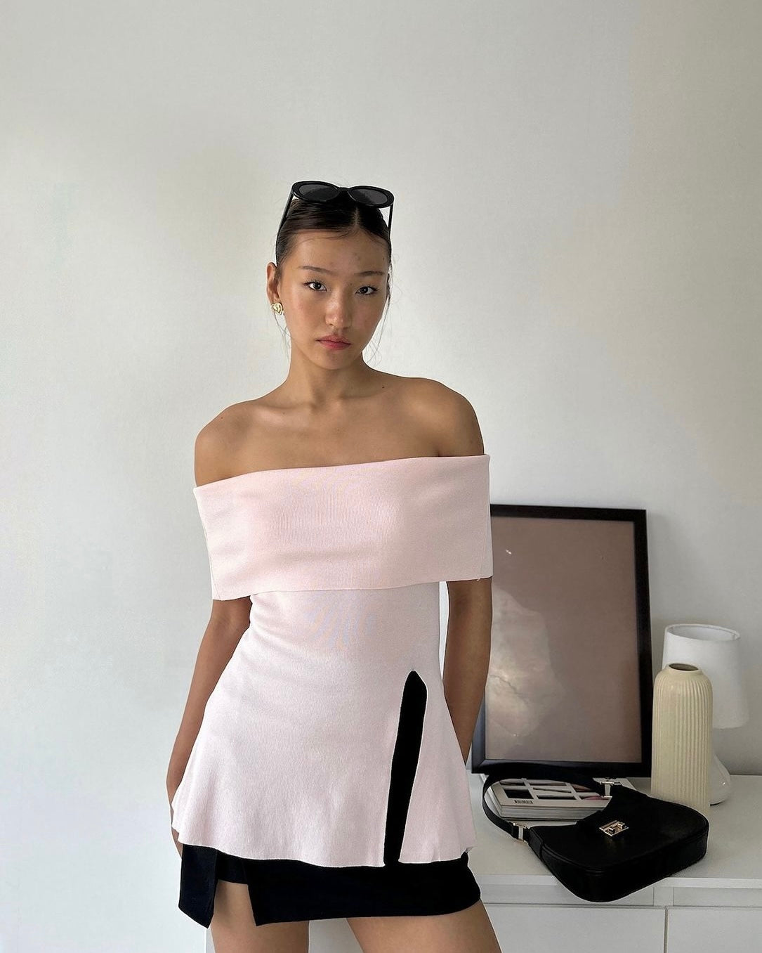The Sabrina Top in Blush Pink