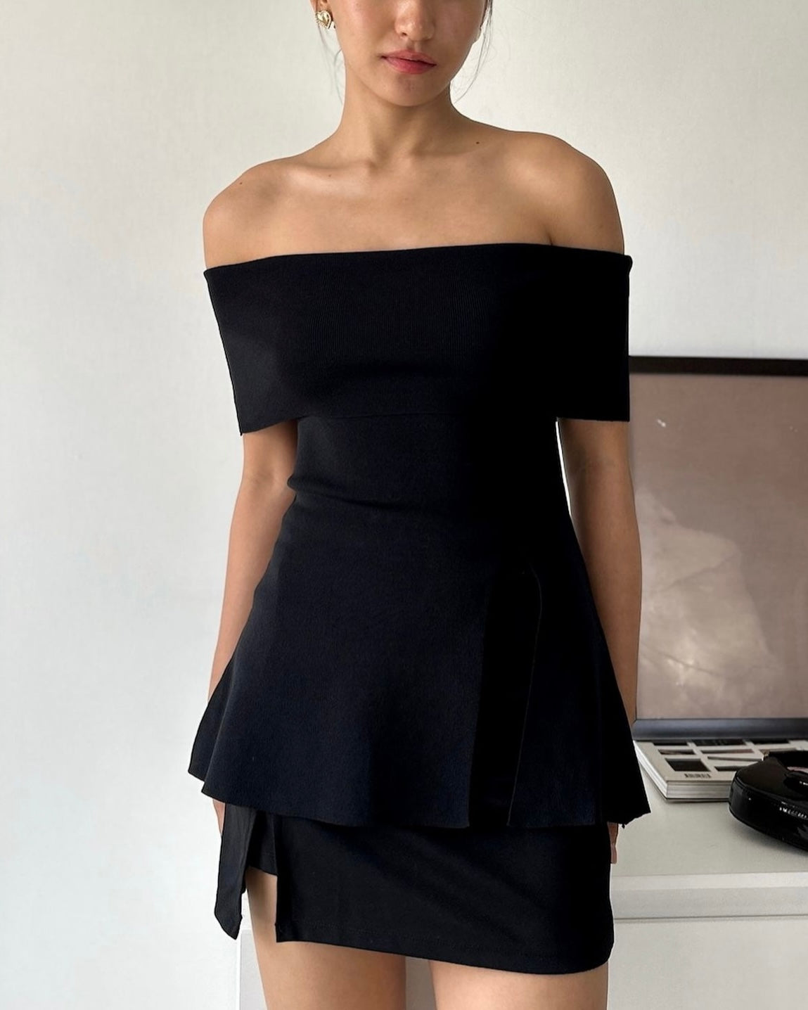 The Sabrina Top in Black