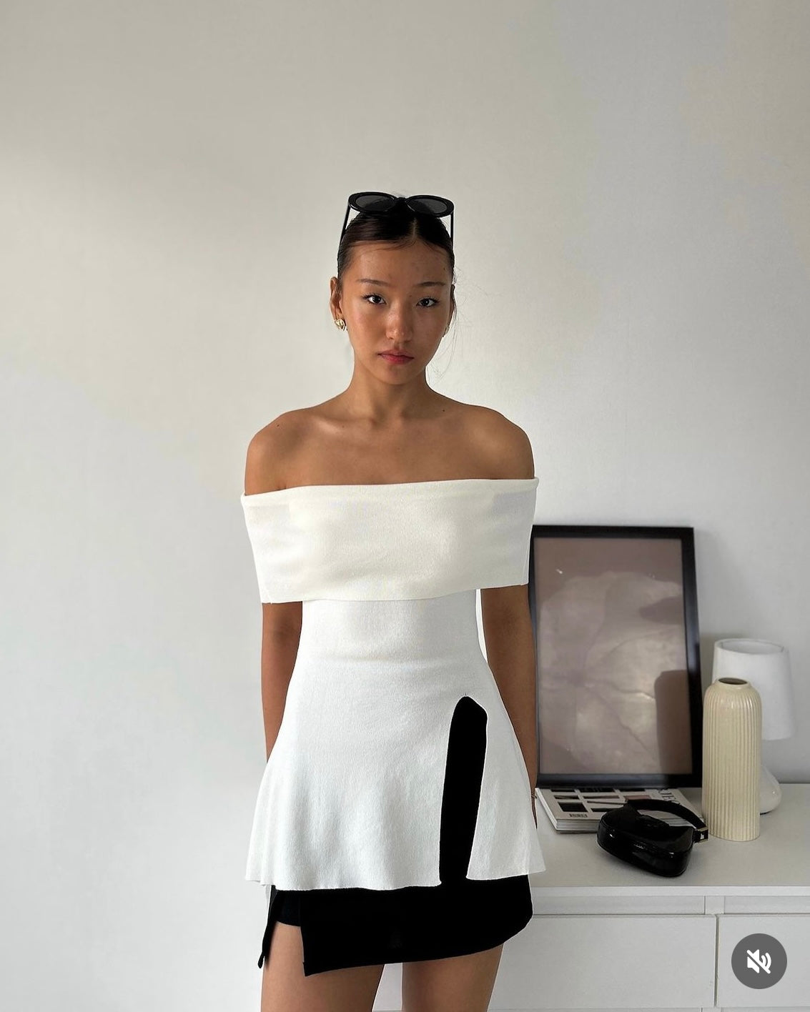The Sabrina Top in Cream
