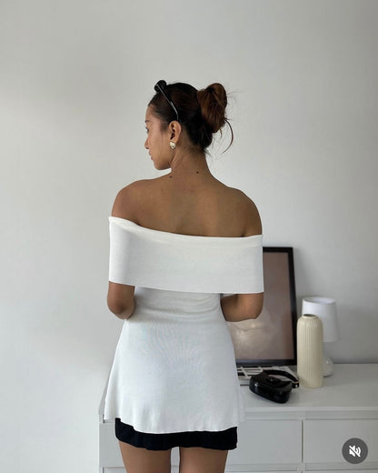 The Sabrina Top in Cream