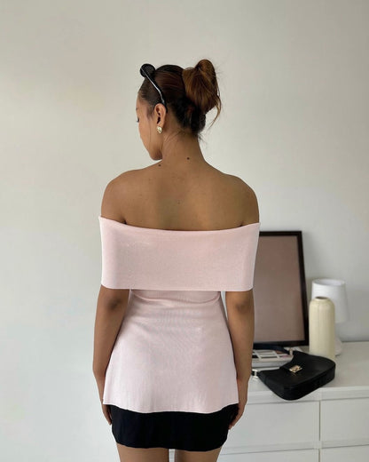 The Sabrina Top in Blush Pink