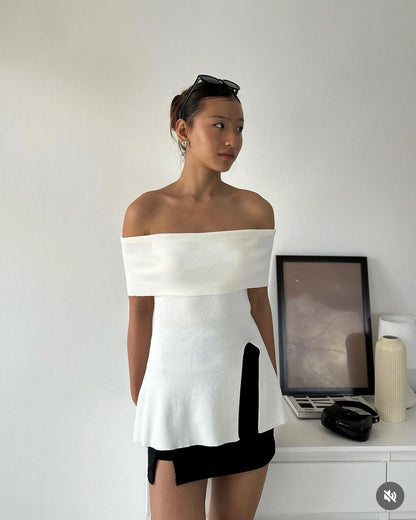 The Sabrina Top in Cream