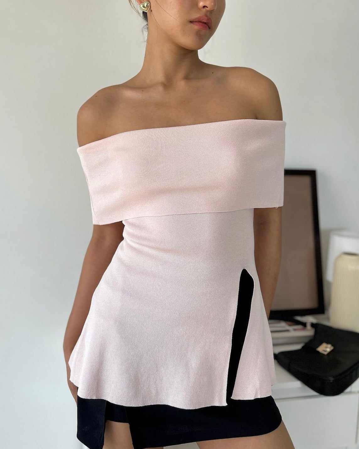 The Sabrina Top in Blush Pink