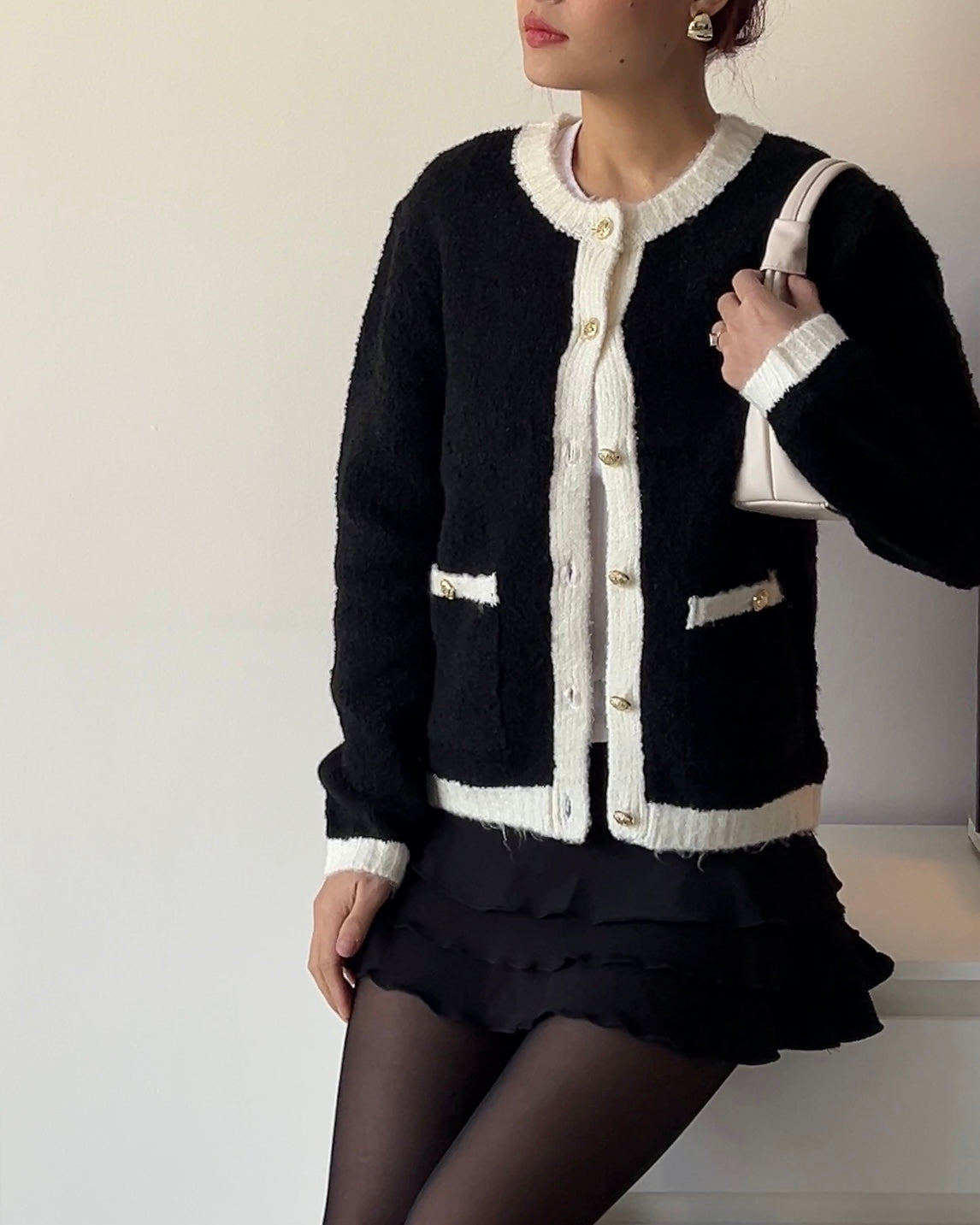 The Effortless Clean Girl Cardi in Black