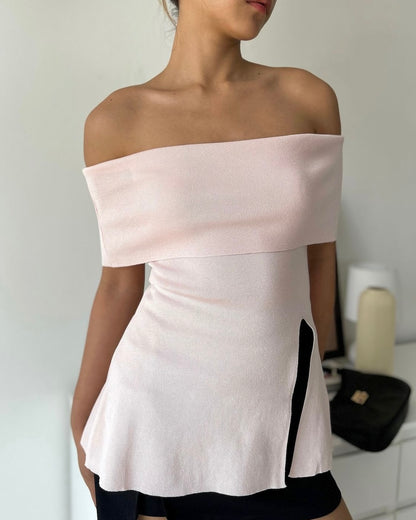 The Sabrina Top in Blush Pink