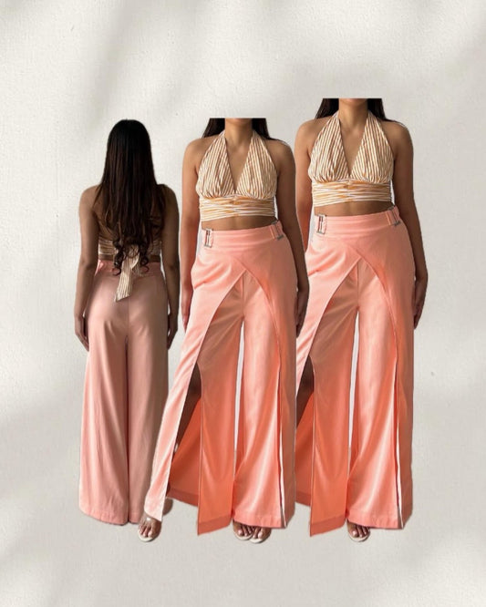 Trousers with slits