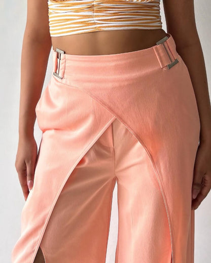 Trousers with slits