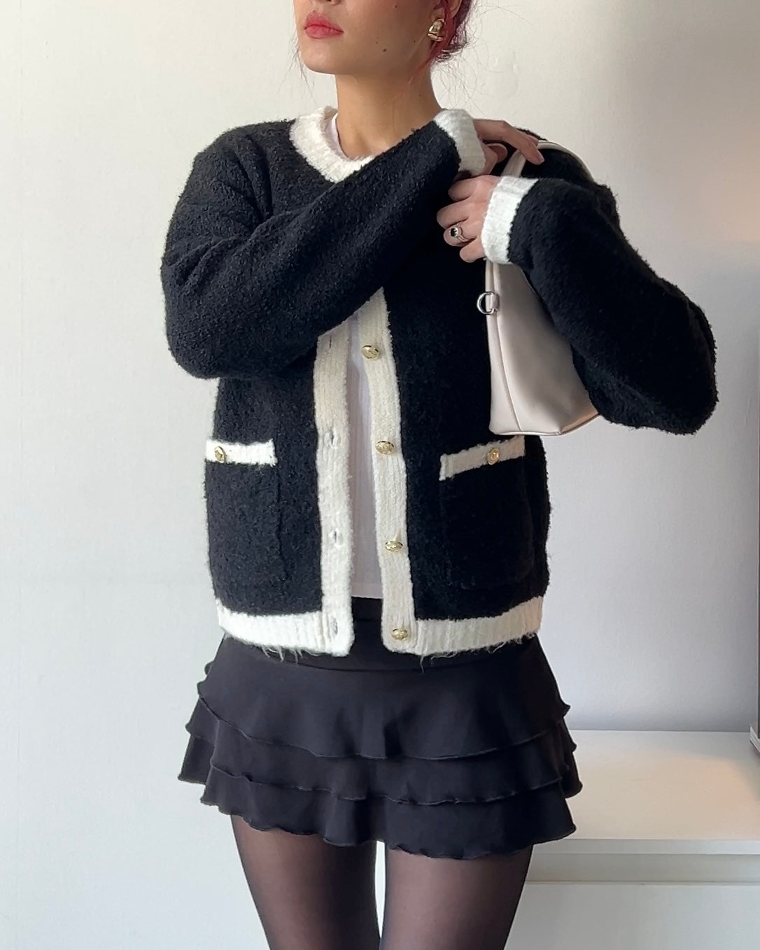 The Effortless Clean Girl Cardi in Black