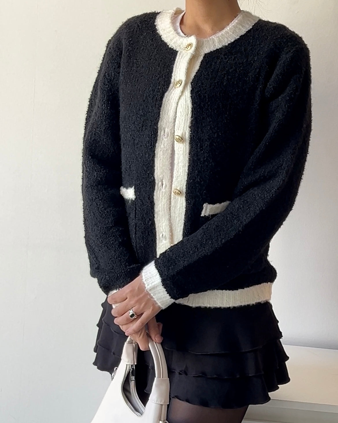 The Effortless Clean Girl Cardi in Black