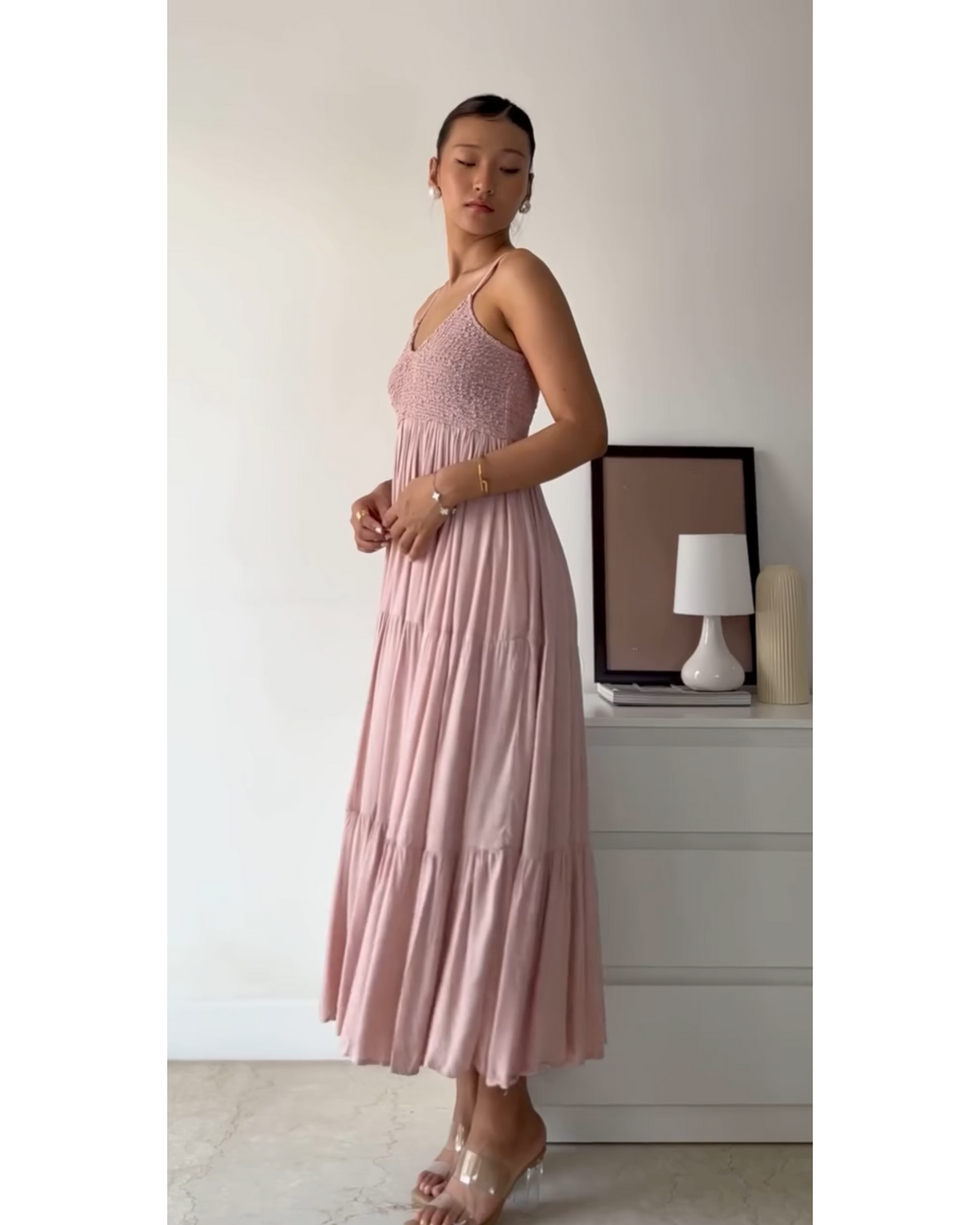 Blush Pink Dress in Cotton