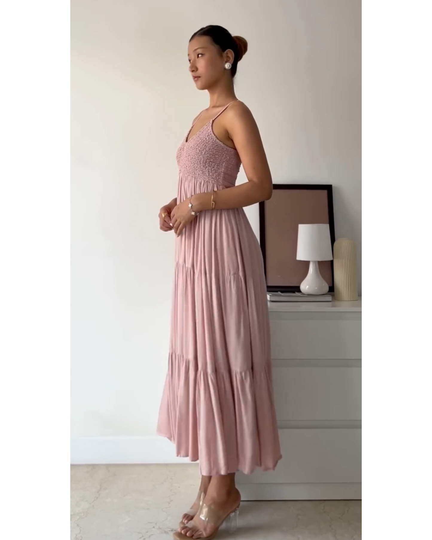 Blush Pink Dress in Cotton