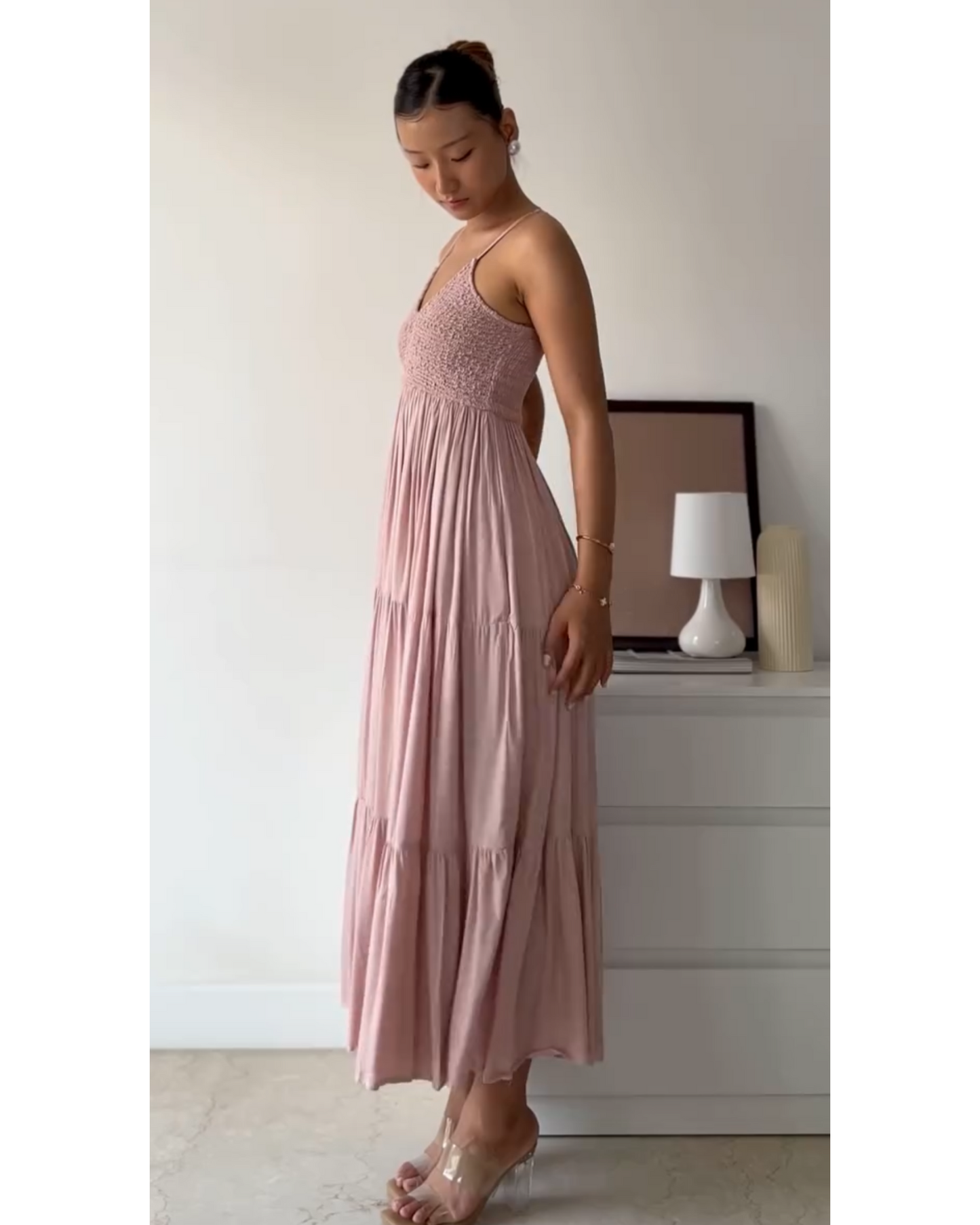 Blush Pink Dress in Cotton