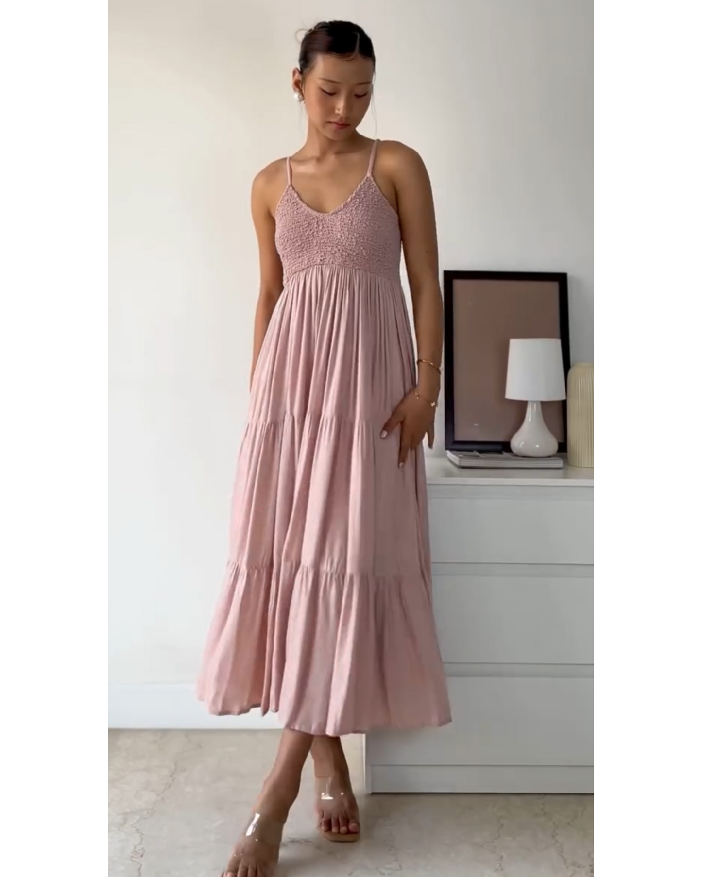 Blush Pink Dress in Cotton