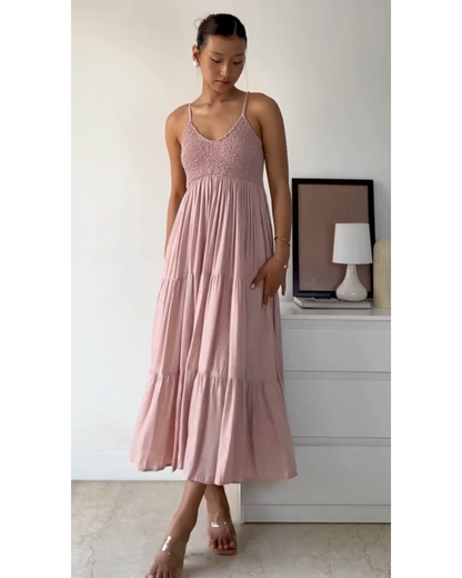 Blush Pink Dress in Cotton