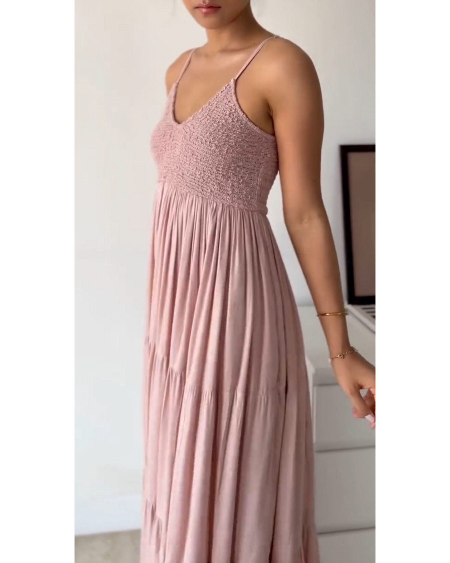 Blush Pink Dress in Cotton