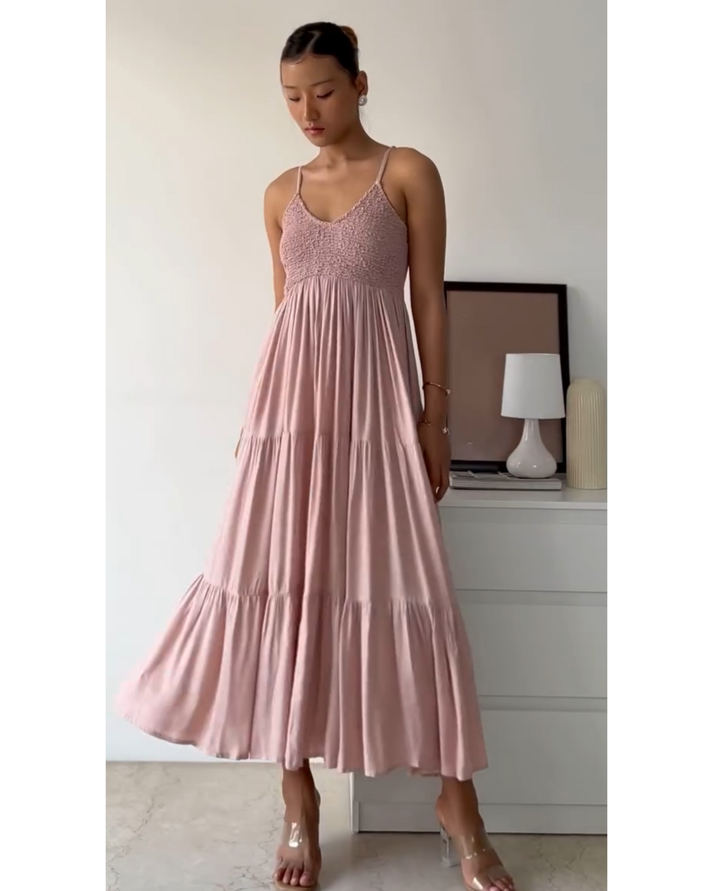 Blush Pink Dress in Cotton