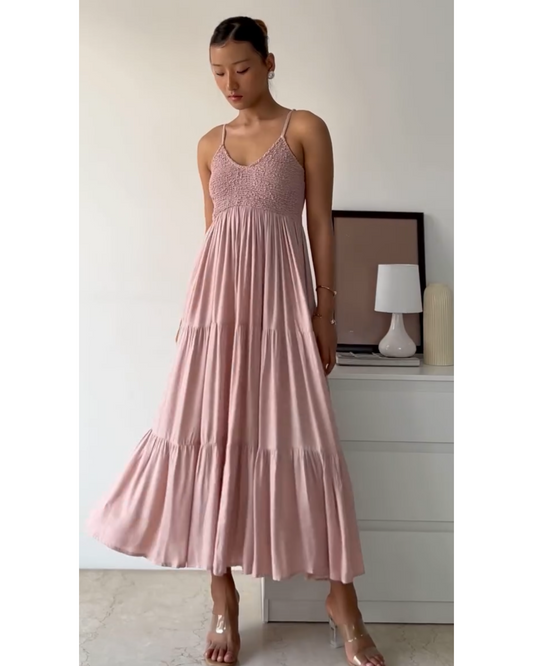 Blush Pink Dress in Cotton