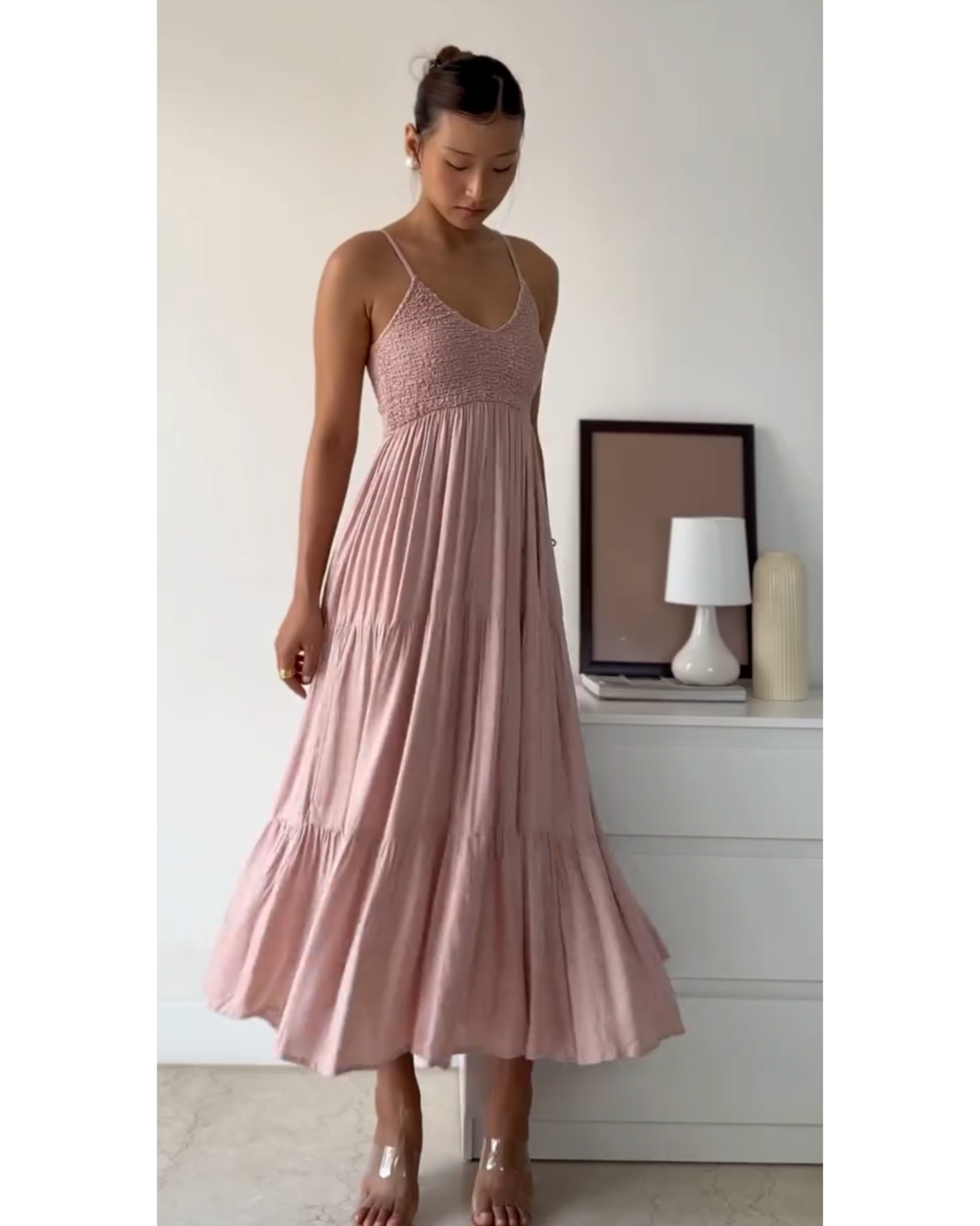 Blush Pink Dress in Cotton