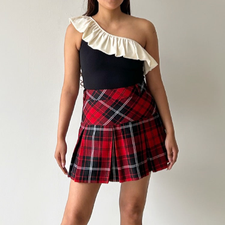 Plaid Vintage High Waisted Skirt