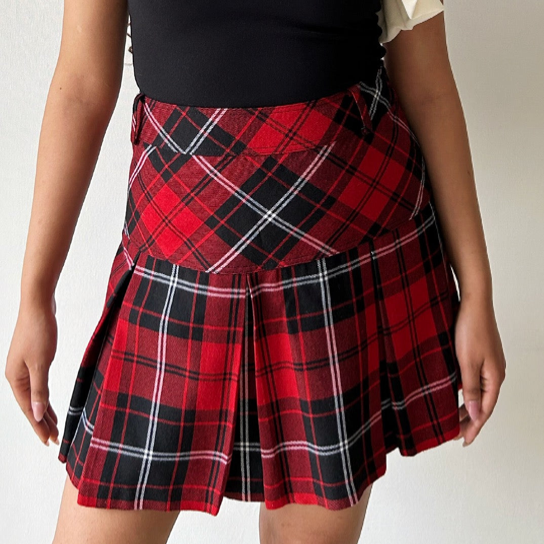 Plaid Vintage High Waisted Skirt
